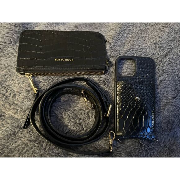 Bandolier 12max pro haley python crossbody iphone case/belt/strap set - Picture 1 of 11
